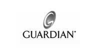 Guardian logo with a metallic swirl design.